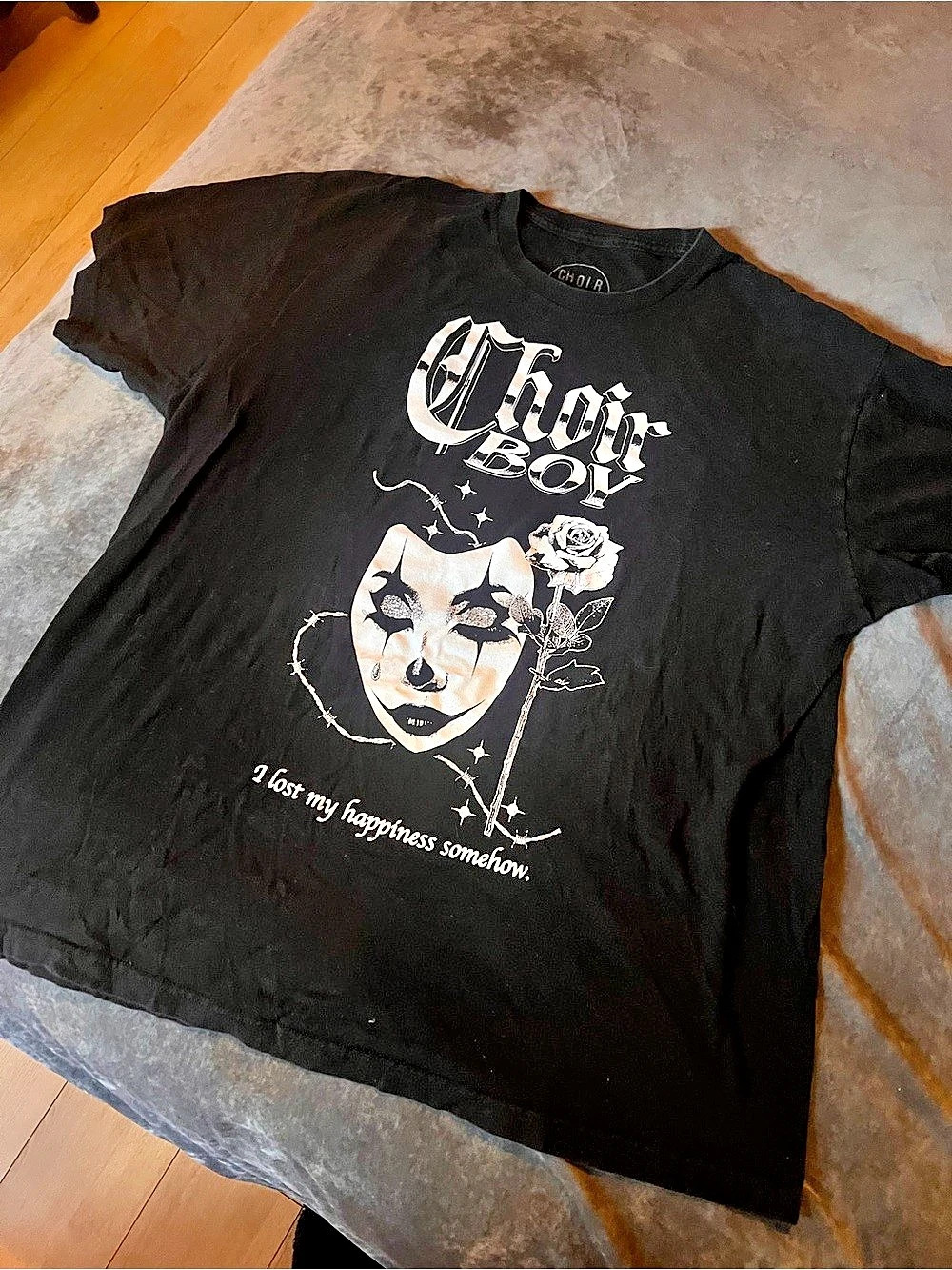 Choir Boy I Lost My Happiness Somehow Band T-Shirt Black & White XL